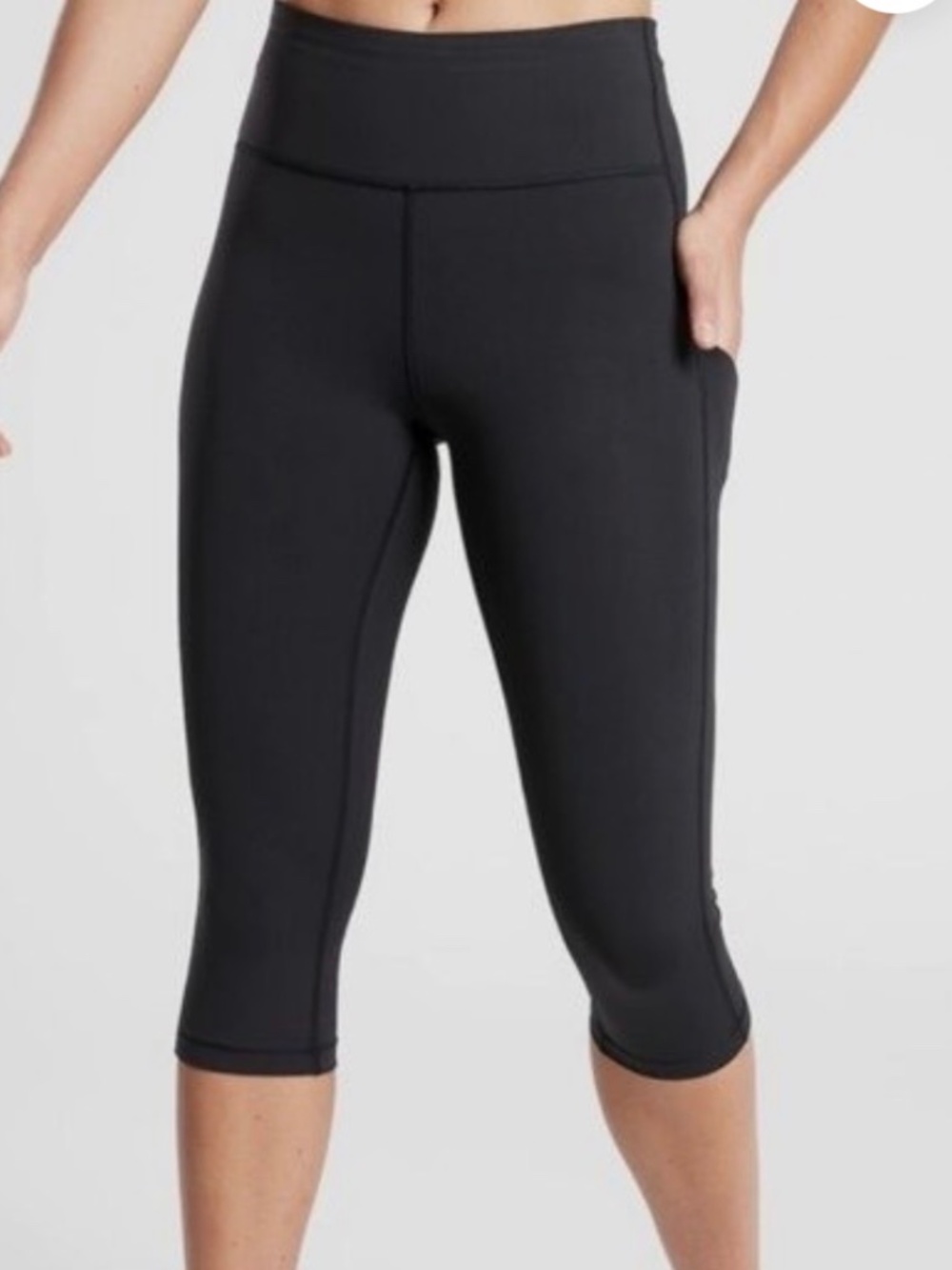 Athleta NWT Ultimate Stash II Capri Size XL Black